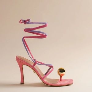 Brother Vellies Wonderland Globe Sandals in Flamingo, size 9